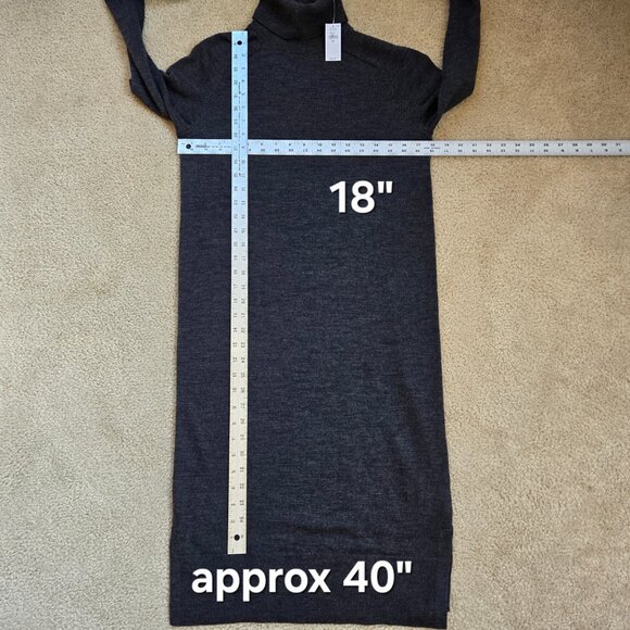 NWT Banana Republic Washable Merino Sweater Dress Grey XS - Picture 3 of 8